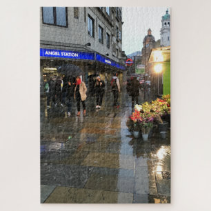 Rainy Day in Angel Islington North London UK ジグソーパズル