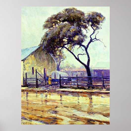 Rainy Day in Bandera by Julian Onderdonk ポスター (正面)