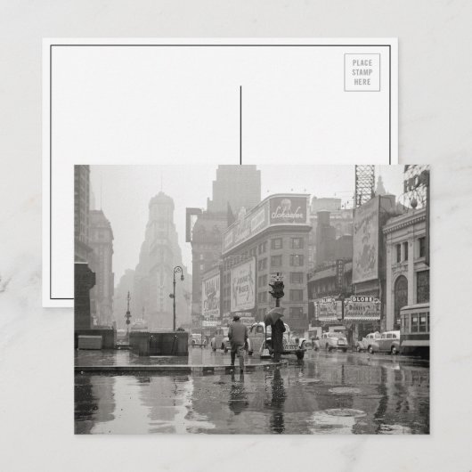 Rainy Day in Times Square, 1943 ポストカード (正面/裏面)