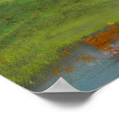 RAINY DAY KISSING COUPLE TRAM UMBRELLA ポスター (角)