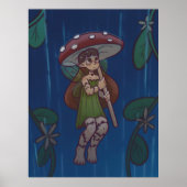 Rainy Day Mushroom Fairy ポスター (正面)