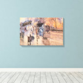 Rainy Day on Fifth Avenue (ニューヨーク) キャンバスプリント (インサイチュ (ウッドフロア))