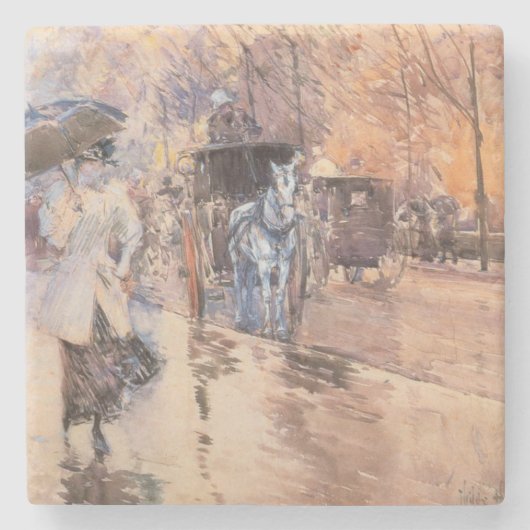 Rainy Day on Fifth Avenue （ニューヨーク） ストーンコースター (正面)