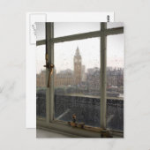 Rainy Day View on Big Ben – ロンドンはがき ポストカード (正面/裏面)