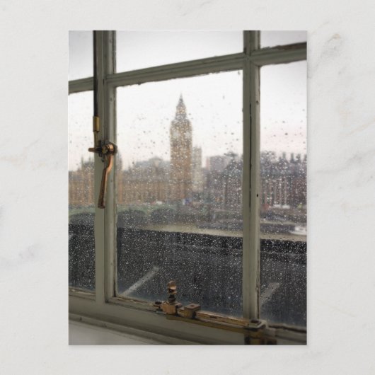 Rainy Day View on Big Ben – ロンドンはがき ポストカード (正面)
