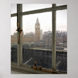 Rainy Day View on Big Ben - London Poster ポスター