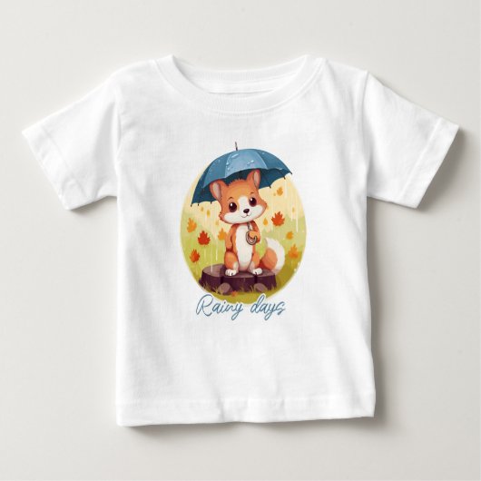 Rainy days ベビーTシャツ (正面)