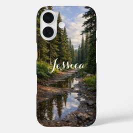 Rainy Forest Path Landscape Personalized  iPhone 16ケース
