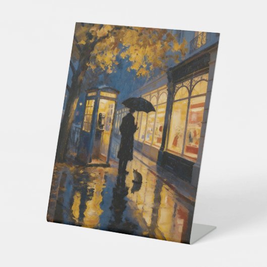 Rainy London Street Art Card 台座サイン (正面)