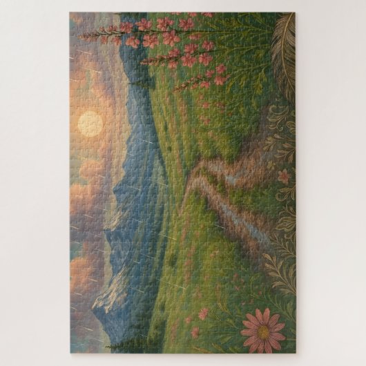 Rainy Mountain Morning ジグソーパズル (縦)