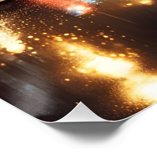 Rainy night. Cityscape Poster ポスター (コーナー)