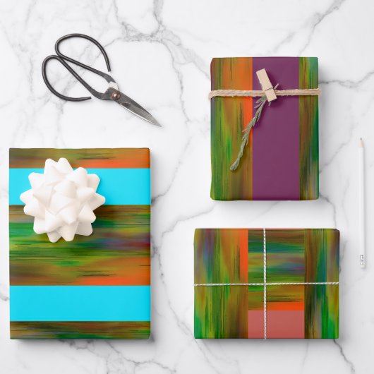 「Rainy Night in Georgia」ラッピング紙（3セット） ラッピングペーパーシート (正面)