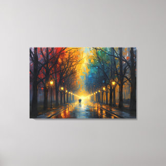 Rainy Park Walk Canvas Art | Home Wall Art    キャンバスプリント