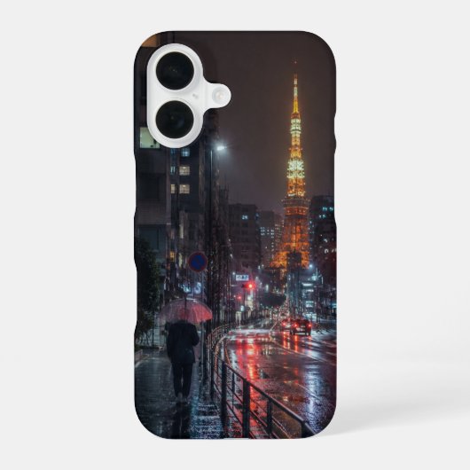 Rainy Tokyo iPhone 16ケース (裏面)