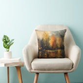 Rainy town abstract Ai art クッション (椅子)