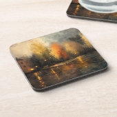 Rainy town abstract Ai art コースター (左側)