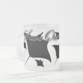 Raio de Manta - salvar nossos oceanos フロストグラスマグカップ (正面左)