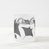 Raio de Manta - salvar nossos oceanos フロストグラスマグカップ (中央)