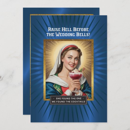 Raise Hell Before Wedding Bells, Bachelorette  招待状 (正面/裏面)