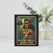 Raise Hell Skeleton Waitレスレトロ シーズンポストカード (スタンド正面)
