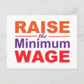 Raise the Minimum Wage ポストカード (正面)