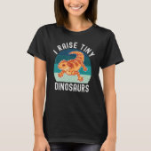 Raise Tiny Dinosaur Cute Bearded Dragon Reptile Li Tシャツ (正面)