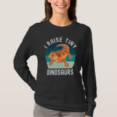 Raise Tiny Dinosaur Cute Bearded Dragon Reptile Li Tシャツ (正面)