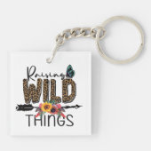 Raise Wild Things Leopard Print花矢印 キーホルダー (裏面)