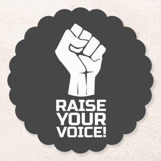 Raise Your Voice 1 W ペーパーコースター (正面)