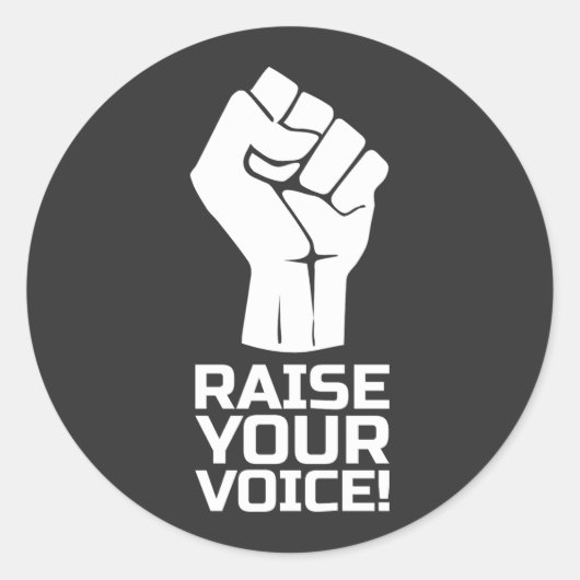 Raise Your Voice 1 W ラウンドシール (正面)