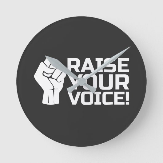 Raise Your Voice 2 W ラウンド壁時計 (正面)