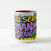 Raised by Legends Grandma & Grandpa  マグカップ (中央)