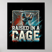 Raised In A Cage Baseball Training, Batting Cage D ポスター (正面)