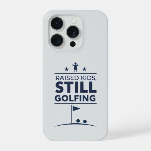 Raised Kids Still Golfing Modern Golf Humor iPhoneケース (裏面)