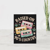 Raised On 90's Country Music Retro Cette Design  カード (正面)