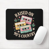 Raised On 90's Country Music Retro Cette Design  マウスパッド (マウス)