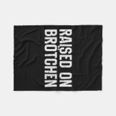 Raised On Brotchen German Bread Roll Funny Food Qu フリースブランケット (正面(横))