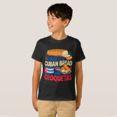 Raised On Cuban Bread And Croquetas Cuba Flag Cuba Tシャツ (正面フル)