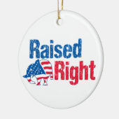 Raised Right - Republican セラミックオーナメント (左)