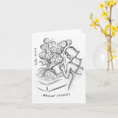 Raisinのクッキー-メッセージカード カード (黄色い花)