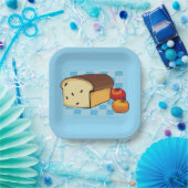 Raisin Bread Loaf and Red Apples ペーパープレート (パーティー)