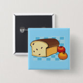 Raisin Bread Loaf and Red Apples 缶バッジ (正面&裏面)