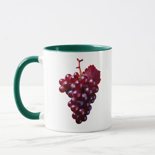 Raisin rouge réaliste マグカップ (左)