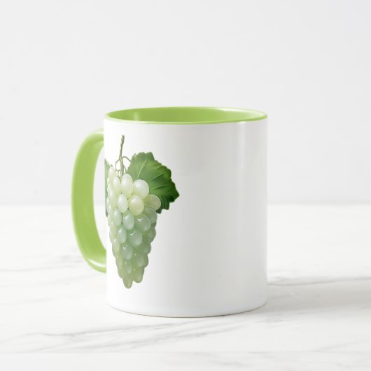  Raisin Vert Réaliste マグカップ (正面左)