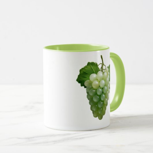  Raisin Vert Réaliste マグカップ (正面右)