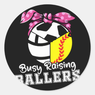 Raising Ballers – ソフトボーおもしろいルバレーボールサッカー ラウンドシール
