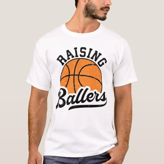 Raising Ballers Retro Basketball Tシャツ (正面)