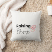 Raising Blessings クリスチャンスローピロー クッション (ブランケット)