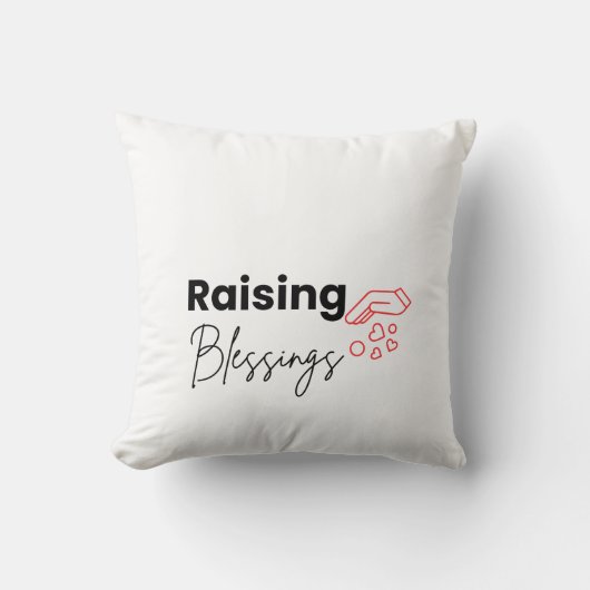 Raising Blessings クリスチャンスローピロー クッション (正面)