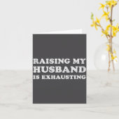 Raising My Husband Is Exhausting Funny Wife Valent カード (黄色い花)
